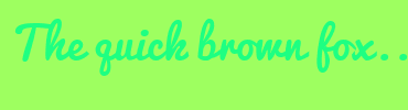 Image with Font Color 1EFF82 and Background Color 9EFF60